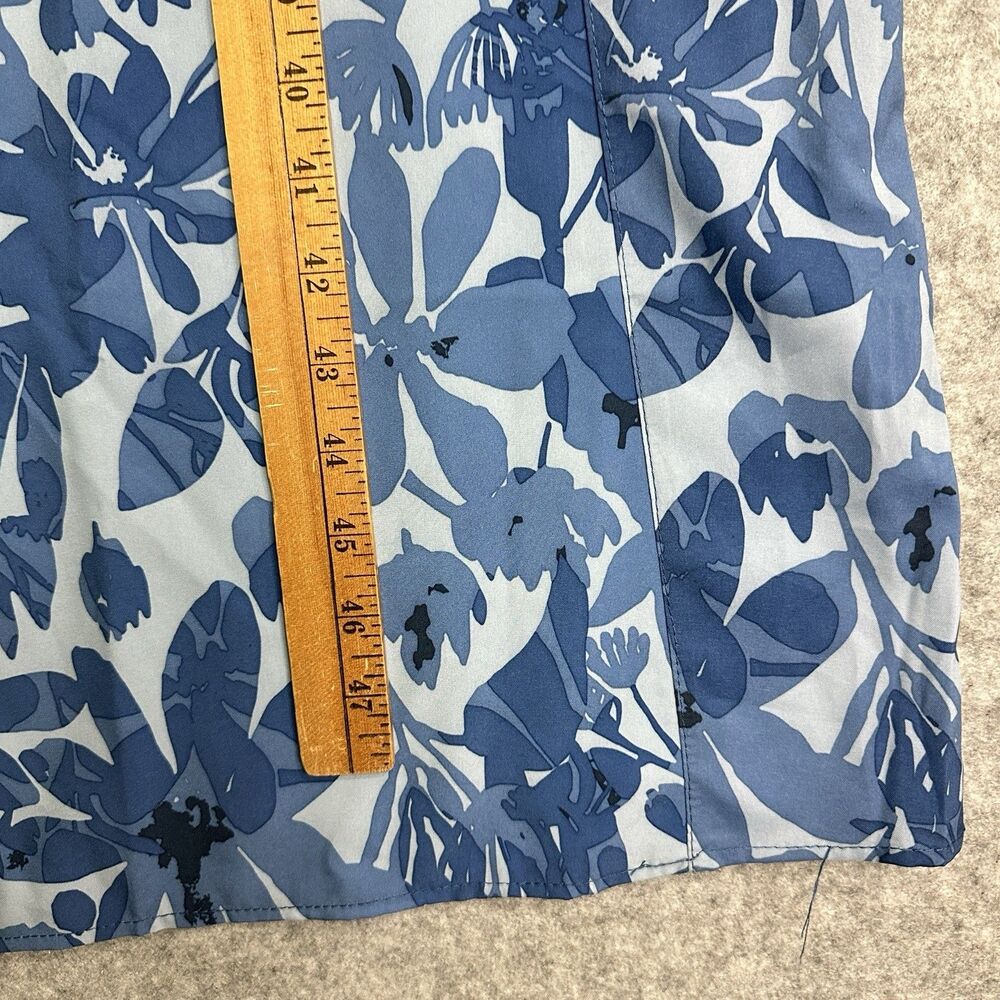 RipSkirt Hawaii Sun Dress Maxi Long Womens L Blue Floral Beach Resort Pockets - Picture 12 of 16